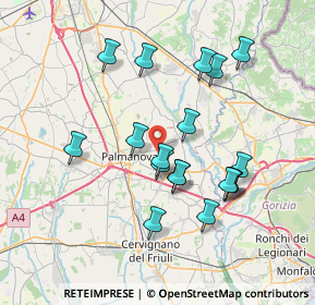 Mappa Via XXIV Maggio, 33057 Palmanova UD, Italia (6.80278)