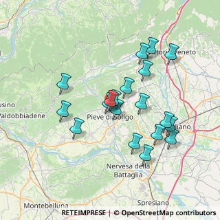 Mappa Via Brando Brandolini, 31052 Pieve di Soligo TV, Italia (6.63474)