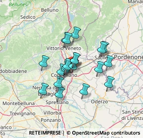 Mappa Vicolo Tagliamento, 31020 San Fior TV, Italia (9.8605)