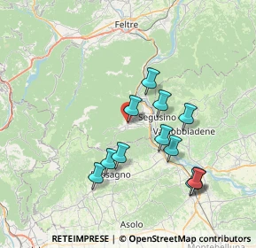 Mappa Via San Francesco, 32031 Alano di Piave BL, Italia (6.8575)