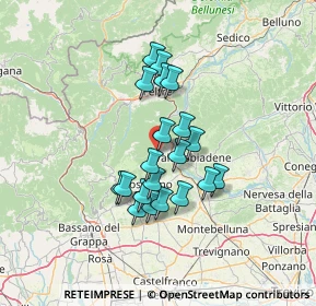 Mappa Via San Francesco, 32031 Alano di Piave BL, Italia (10.5345)