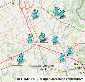 Mappa Sottoselva Viale Degli Speroni, 33057 Palmanova UD, Italia (7.42071)