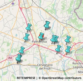 Mappa Sottoselva Viale Degli Speroni, 33057 Palmanova UD, Italia (7.08462)