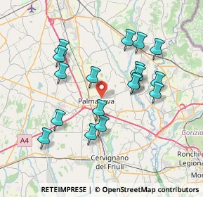 Mappa Sottoselva Viale Degli Speroni, 33057 Palmanova UD, Italia (6.97278)