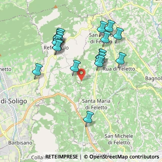 Mappa Via Galinera, 31020 San Pietro di Feletto TV, Italia (1.9615)
