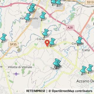 Mappa Via Boscat di Corva, 33082 Azzano Decimo PN, Italia (3.101)
