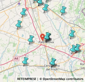 Mappa Via I° Maggio, 33057 Palmanova UD, Italia (9.263)