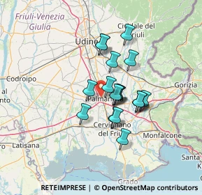 Mappa Via I° Maggio, 33057 Palmanova UD, Italia (9.56895)