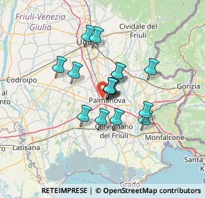 Mappa Via I° Maggio, 33057 Palmanova UD, Italia (9.29438)