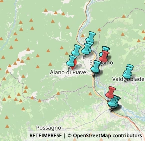 Mappa Via Ugo Bartolomei, 32031 Alano di Piave BL, Italia (3.718)