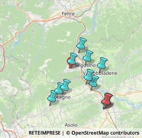 Mappa Via Ugo Bartolomei, 32031 Alano di Piave BL, Italia (6.7325)