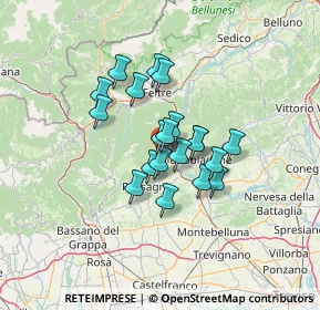 Mappa Via Ugo Bartolomei, 32031 Alano di Piave BL, Italia (9.0745)