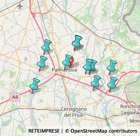 Mappa Via Natisone, 33057 Palmanova UD, Italia (6.06273)