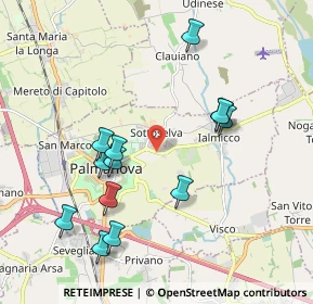 Mappa Via Natisone, 33057 Palmanova UD, Italia (1.95846)