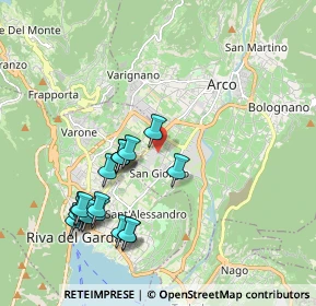 Mappa Via Cavallo, 38062 Arco TN, Italia (2.00833)