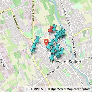 Mappa Via Antonio Vivaldi, 31053 Pieve di Soligo TV, Italia (0.3035)