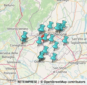 Mappa Via Galileo Galilei, 33070 Brugnera PN, Italia (10.805)