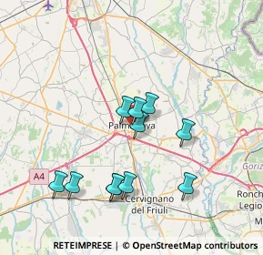 Mappa Via Cairoli, 33057 Palmanova UD, Italia (6.53727)