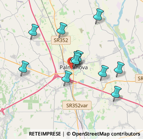 Mappa Via Rota, 33057 Palmanova UD, Italia (3.35909)