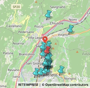 Mappa Localita S Ilario, 38068 Rovereto TN, Italia (1.9565)