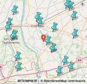 Mappa Via del Palazzo, 33033 Codroipo UD, Italia (10.4245)