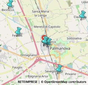 Mappa Via Iᵒ Maggio, 33057 Palmanova UD, Italia (2.90364)