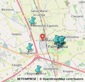 Mappa Via Iᵒ Maggio, 33057 Palmanova UD, Italia (1.67273)