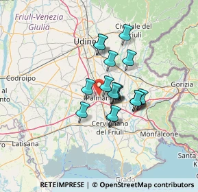 Mappa Via Iᵒ Maggio, 33057 Palmanova UD, Italia (9.195)