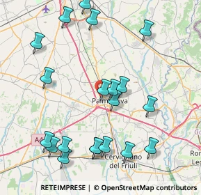 Mappa Via Iᵒ Maggio, 33057 Palmanova UD, Italia (9.0685)