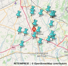 Mappa Via Iᵒ Maggio, 33057 Palmanova UD, Italia (7.222)