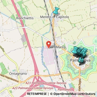 Mappa Via Iᵒ Maggio, 33057 Palmanova UD, Italia (1.399)