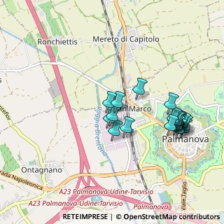 Mappa Via Iᵒ Maggio, 33057 Palmanova UD, Italia (0.935)