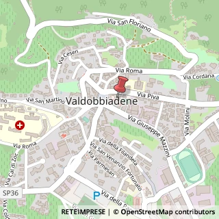 Mappa Via Piva, 10, 31049 Valdobbiadene, Treviso (Veneto)