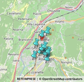 Mappa Via Cimarosa, 38068 Rovereto TN, Italia (1.23333)