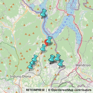 Mappa Via Fratelli Bertolla, 21050 Porto Ceresio VA, Italia (3.70417)