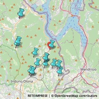 Mappa Via Fratelli Bertolla, 21050 Porto Ceresio VA, Italia (4.42125)