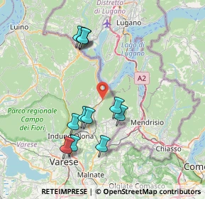 Mappa Via Fratelli Bertolla, 21050 Porto Ceresio VA, Italia (7.3775)