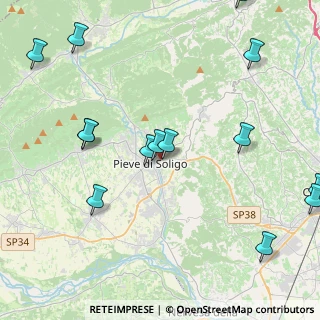 Mappa Via Guglielmo Marconi, 31053 Pieve di Soligo TV, Italia (6.4155)