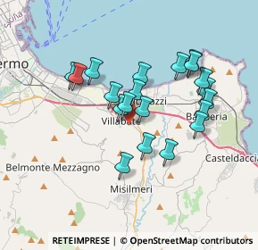 Mappa Via IV Novembre, 90039 Villabate PA, Italia (3.4505)