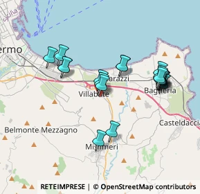 Mappa Via IV Novembre, 90039 Villabate PA, Italia (3.8655)