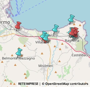 Mappa Via IV Novembre, 90039 Villabate PA, Italia (4.41167)