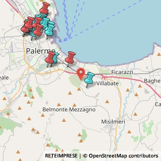 Mappa Via Antonio Raccuglia, 90124 Palermo PA, Italia (6.873)