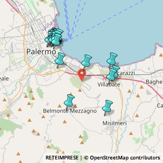Mappa Via Antonio Raccuglia, 90124 Palermo PA, Italia (4.7415)