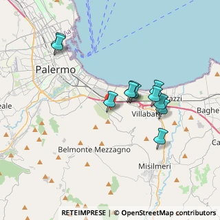 Mappa Via Antonio Raccuglia, 90124 Palermo PA, Italia (3.68364)