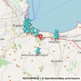 Mappa Via Antonio Raccuglia, 90124 Palermo PA, Italia (3.72667)