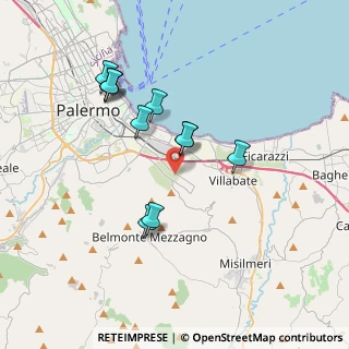 Mappa Via Antonio Raccuglia, 90124 Palermo PA, Italia (3.75182)