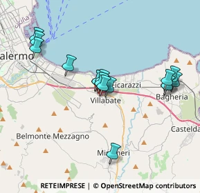 Mappa Via Puglisi Brigadiere, 90039 Villabate PA, Italia (3.86625)