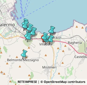 Mappa Via Puglisi Brigadiere, 90039 Villabate PA, Italia (2.89357)