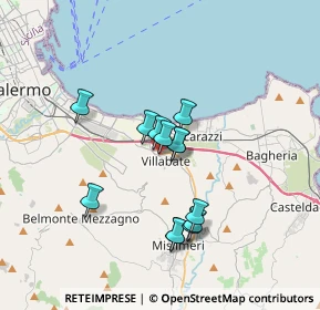 Mappa Piazza Umberto I, 90039 Villabate PA, Italia (3.09)