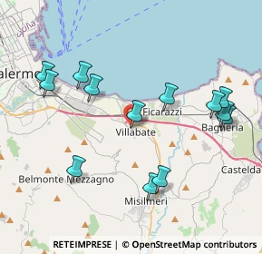 Mappa Piazza Umberto I, 90039 Villabate PA, Italia (4.68923)